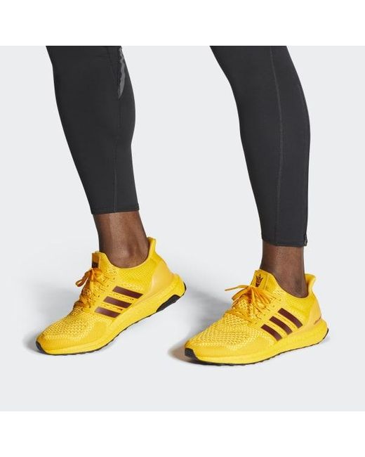 Adidas Lace Sun Devils Ultraboost 1 0 Dna Shoes In Yellow Lyst