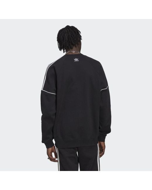 Adidas Black Rekive Crew Sweatshirt for men