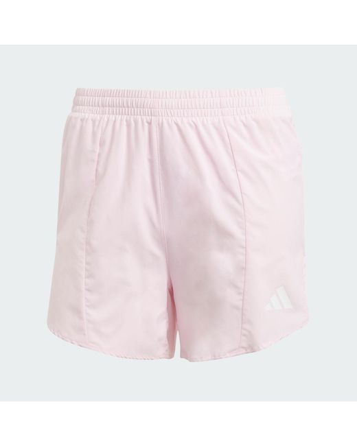 Adidas White Adizero Essentials Running Short
