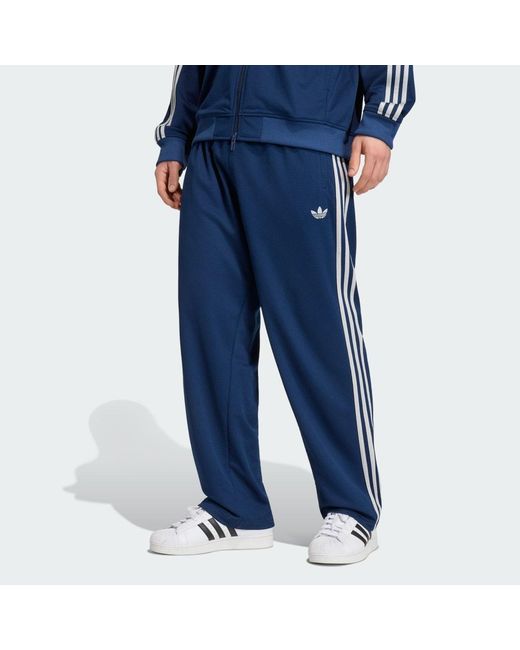 Adidas Blue Adicolor Sst Loose Mesh Track Joggers for men