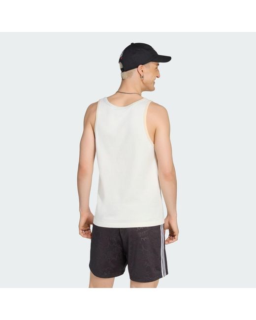 Adidas White Love Unites Gfx Tank Top