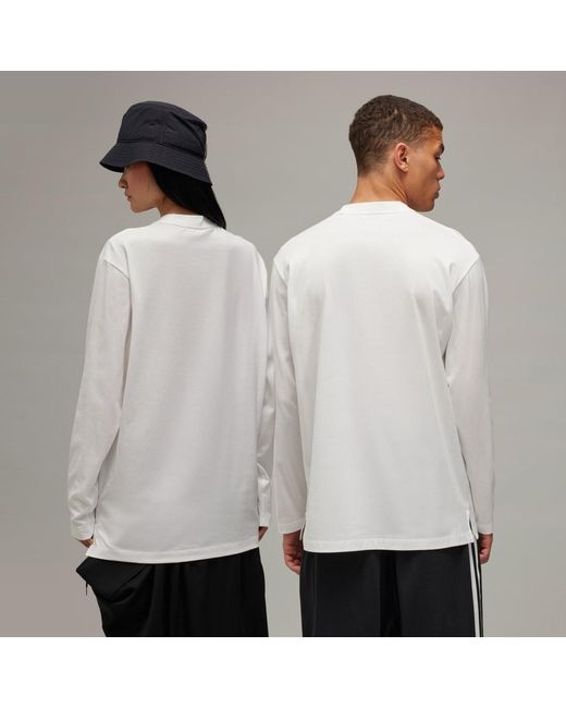 Adidas White Y-3 Long Sleeve Long-Sleeve Top