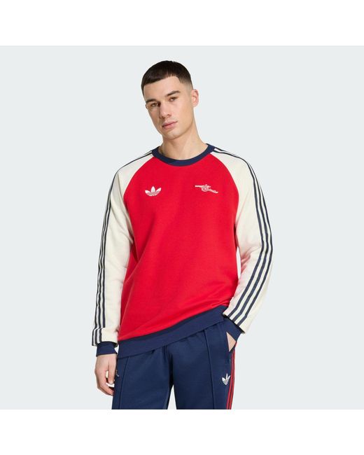 Adidas Red Arsenal Fc Og Crew Sweatshirt for men
