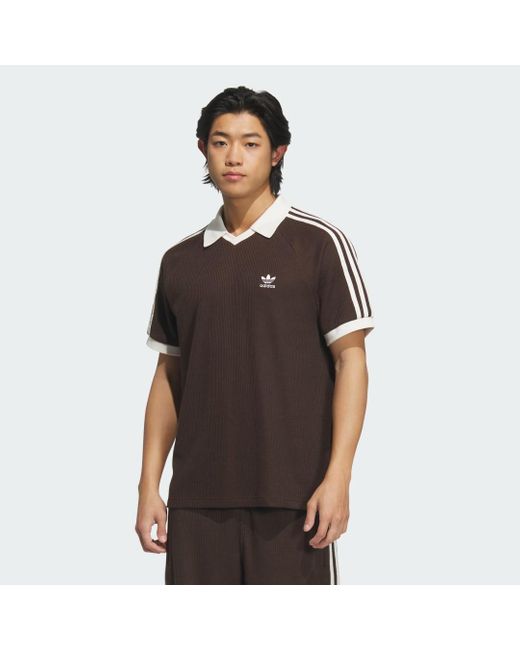 Adidas Waffle Short Sleeve Poloshirt in Brown für Herren