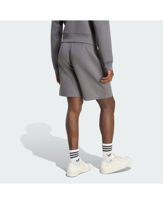 Adidas Gray Trefoil Essentials Spacer Shorts for men