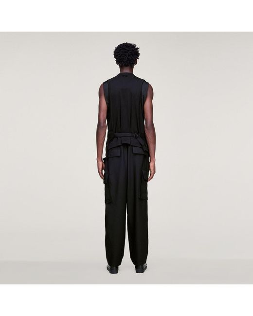 Adidas Black Y-3 Sport Uniform Ut Straight Leg Trousers for men