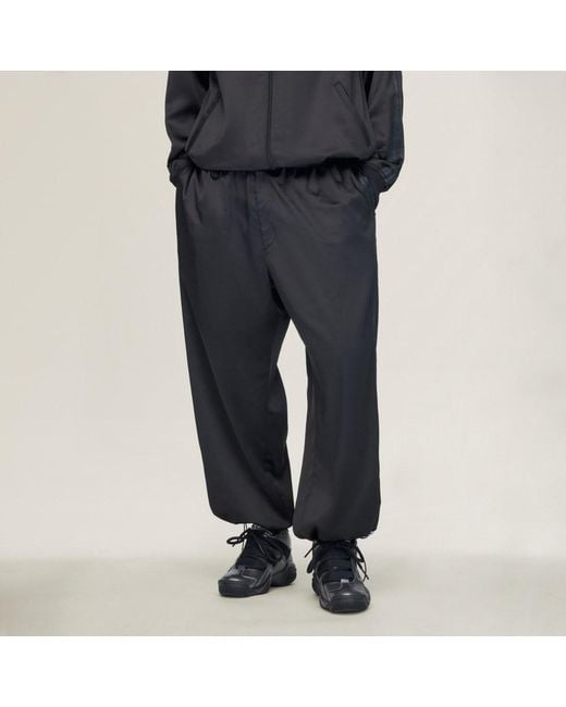 Adidas Blue Y-3 Satin Gradient 3 Stripes Track Pants