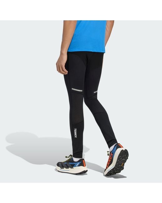 Adidas Blue Terrex Xperior Trail Running Tights for men