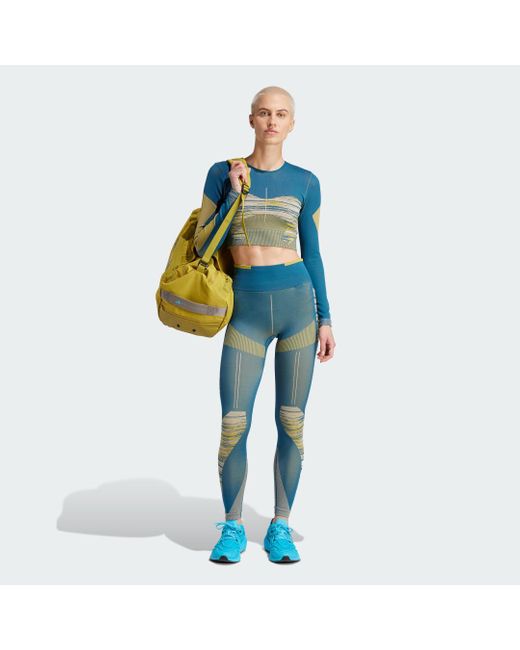 Adidas Blue By Stella Mccartney Truestrength Seamless Yoga Leggings