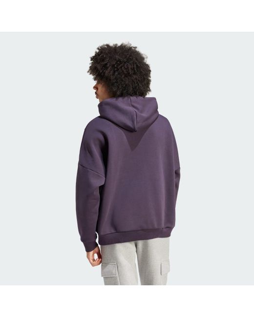 Adidas Purple Appliqué Hoodie for men