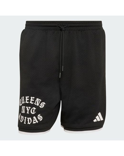 Adidas Black Lifestyle Marvel Spider- Mesh Short Kr5354 for men