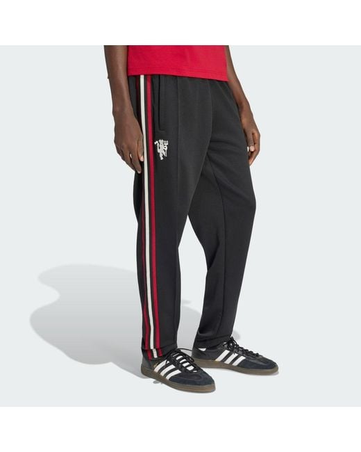Adidas Black Manchester United Originals Track Pants for men
