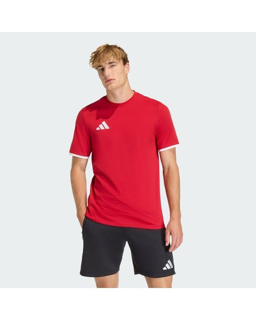 Adidas Red Entrada 26 T-Shirt for men