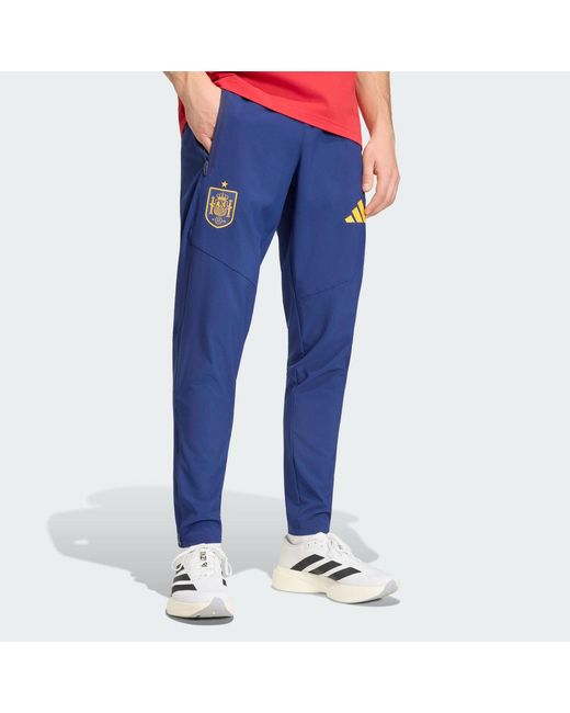 Adidas Blue Spain Tiro Travel Tracksuit Bottoms for men