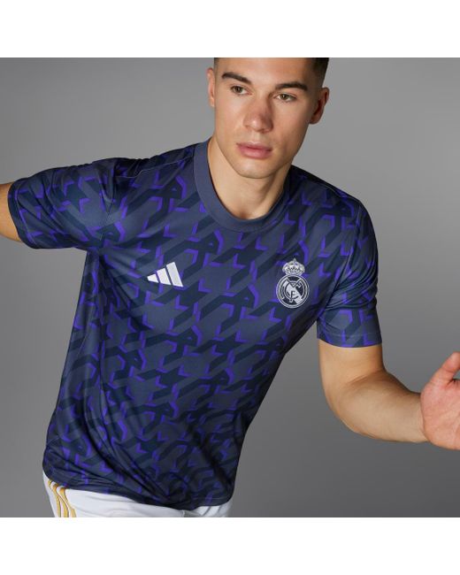 Adidas Blue Real Madrid Pre-match Jersey for men