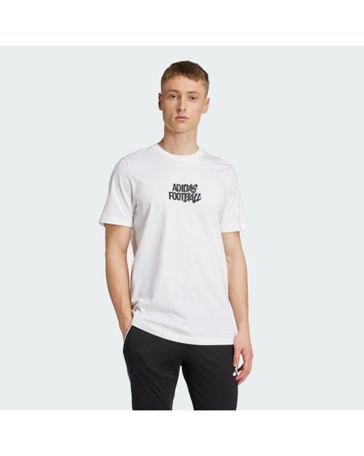 T-Shirt Grafica Con Storia Del Tango Del Calcio di Adidas in White da Uomo