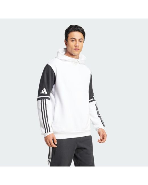 Adidas White Squadra 25 Sweat Hoodie for men