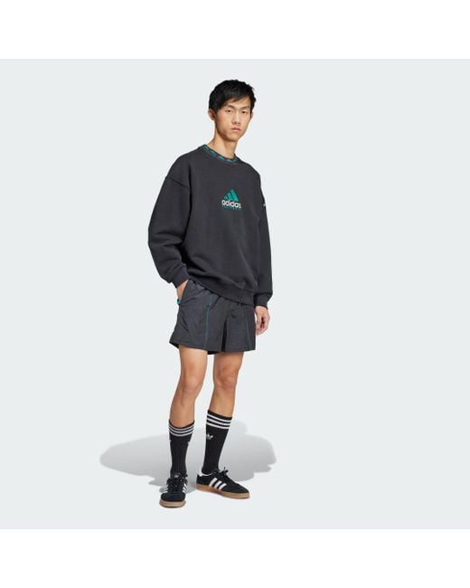 Adidas Black Eqt Woven Shorts for men