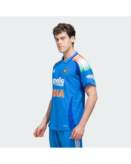 Adidas Blue India Cricket Odi Jersey M for men