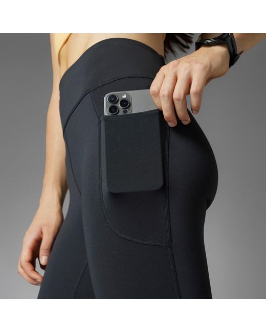Adidas Gray Dailyrun 3-stripes 7/8 Leggings