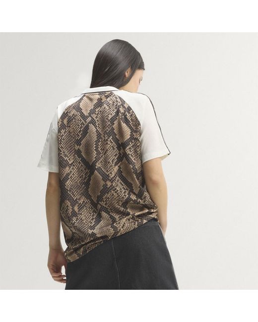Adidas Black Snake Print Satin Jersey