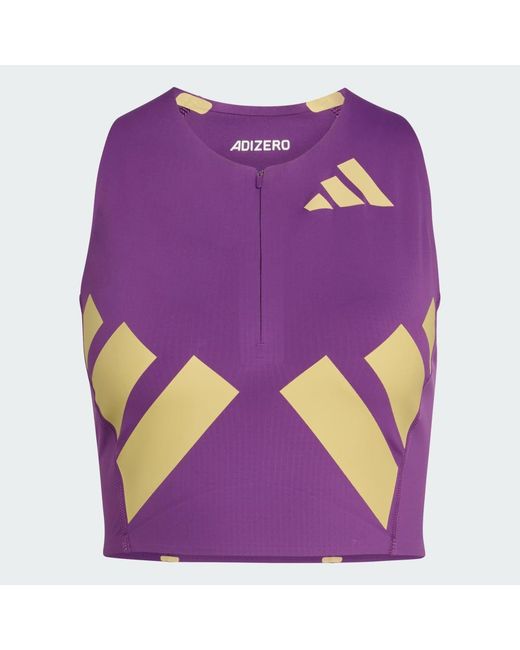Adidas Purple Adizero Road To Records Crop Top