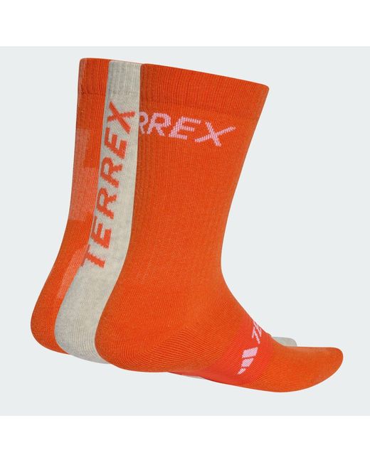 Adidas Orange Terrex Multi 3 Pack Socks
