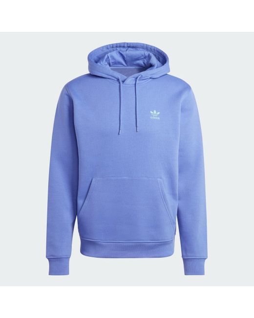 adidas Originals Trefoil Essentials Hoodie in Blue for Men Lyst UK