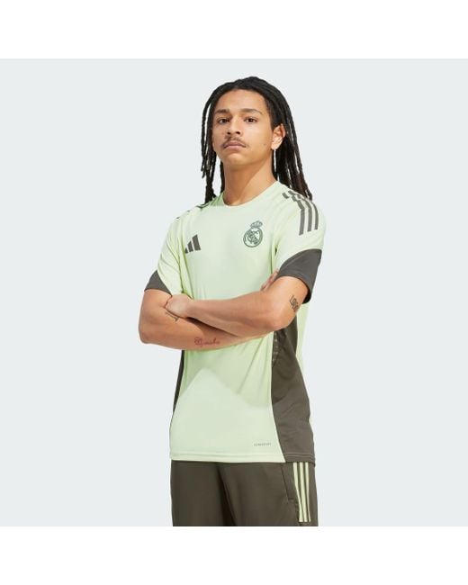 Adidas Green Real Madrid 2025/26 Aeroready Training Jersey for men