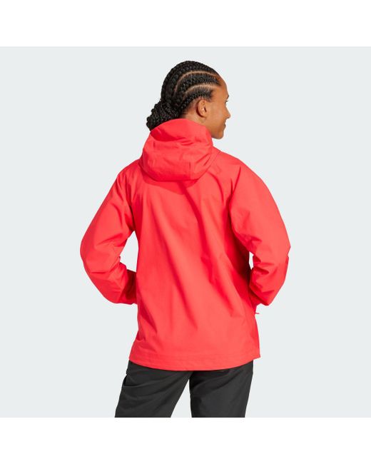 Adidas Red Terrex Multi 2L Rain.Rdy Jacket
