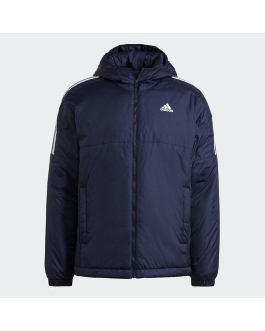 Giacca Con Cappuccio Essentials Insulated di Adidas in Blue da Uomo