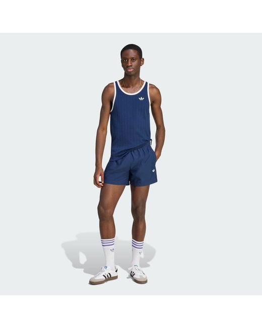 Adidas Blue 3 Stripes Swimshorts for men