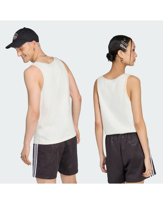 Adidas White Love Unites Gfx Tank Top