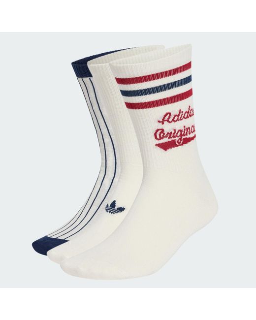 Adidas Multicolor Retro Sport Crew Socks 2 Pairs