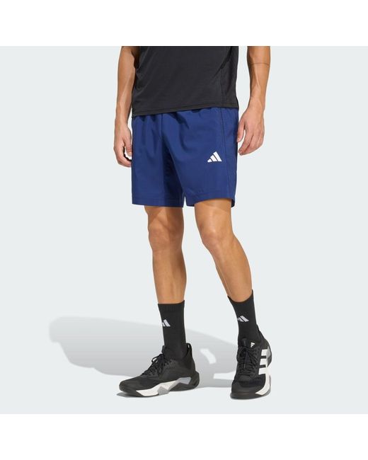Adidas Blue Workout Essentials Base Woven Short for men