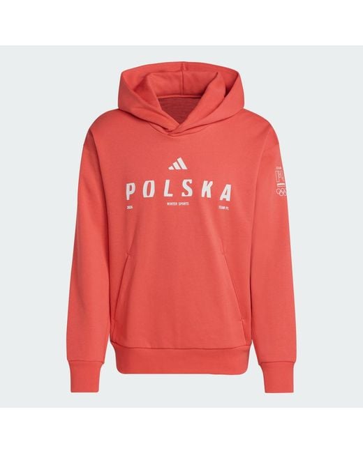 Adidas Red Poc Gfx Hoodie M for men