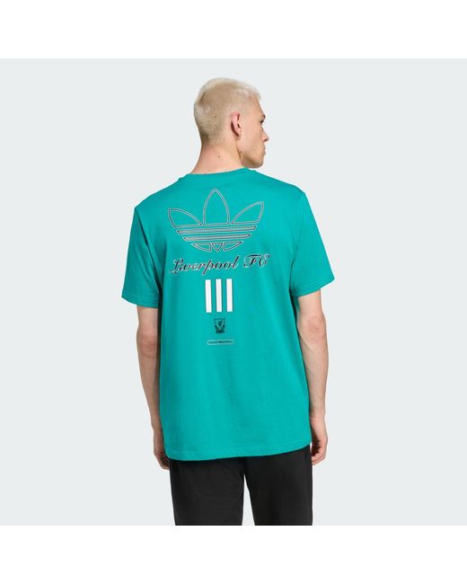 Adidas Green Liverpool Fc Terrace Icons Graphic T-Shirt for men