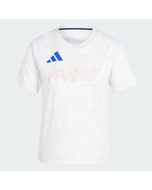 Adidas White Team France Training T-Shirt