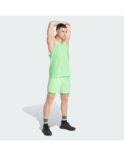 Adidas Green Own The Run Shorts for men