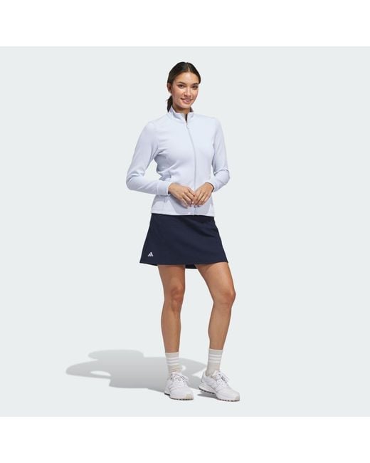 Adidas White Performance Textured Full-Zip Jacket