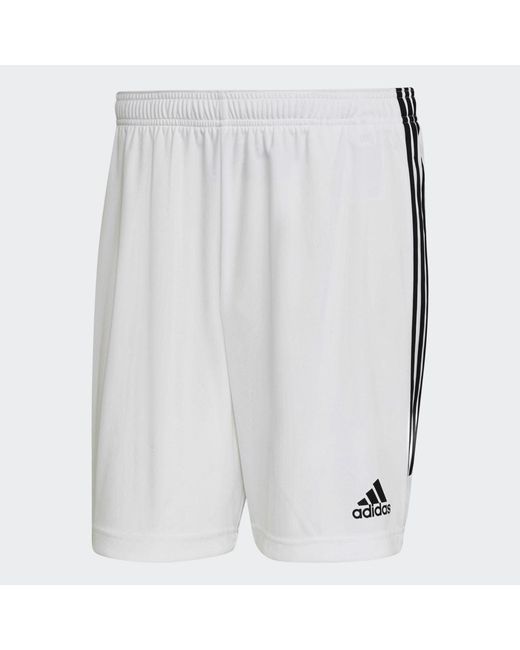 Adidas White Aeroready Sereno Cut 3-Stripes Shorts for men