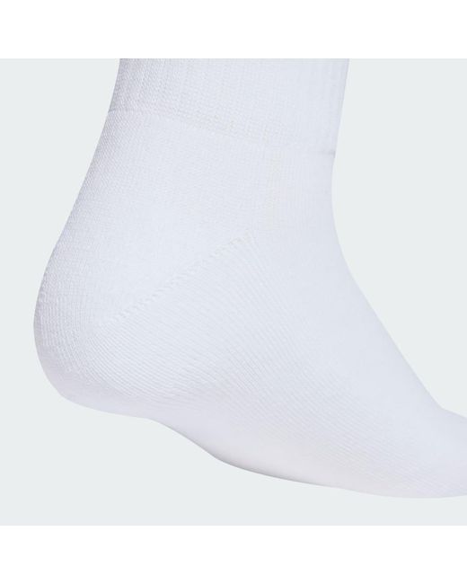 Adidas White Mid Ankle Sock 3 Pair Pack