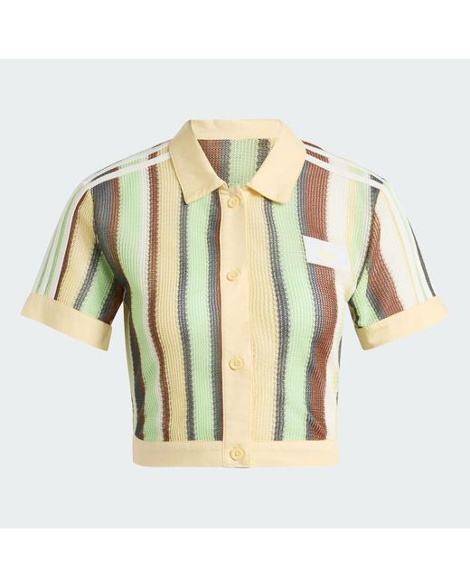 Adidas Multicolor Originals Summer Glow Striped Cropped Polo