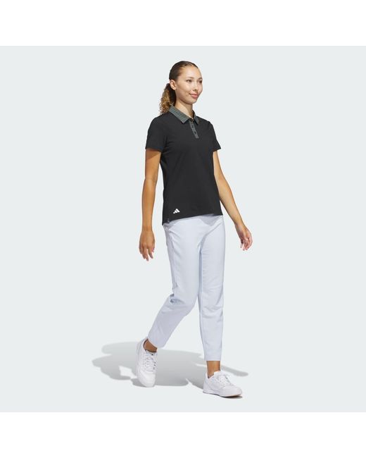 Adidas Black Ultimate365+ Butterspun Grid Polo Shirt
