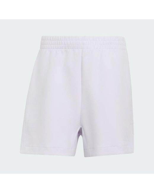 Adidas White Soft Lux Loose Shorts