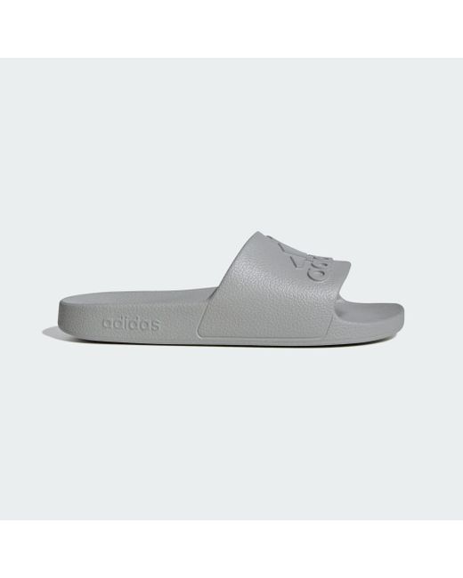 Adidas Gray Adilette Aqua Slides