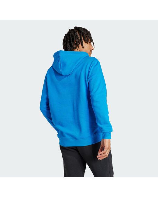 Hoodie adicolor Classics Trefoil di Adidas in Blue da Uomo