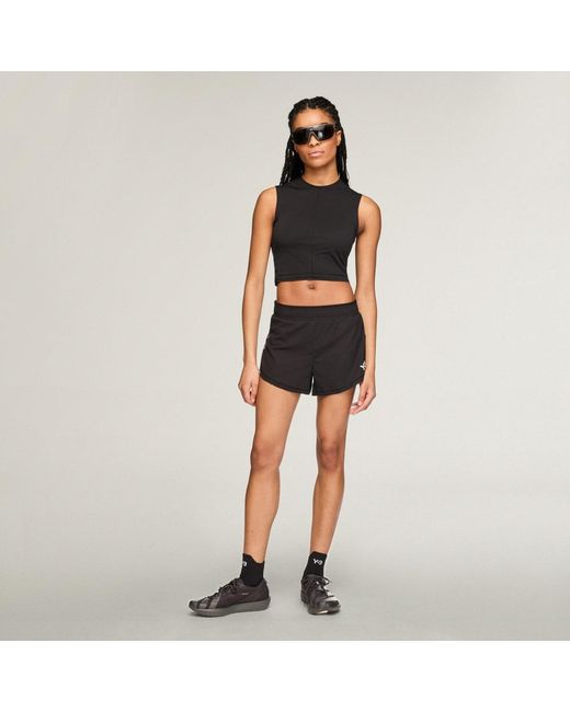Adidas Black Y-3 Running Cropped Tank Top