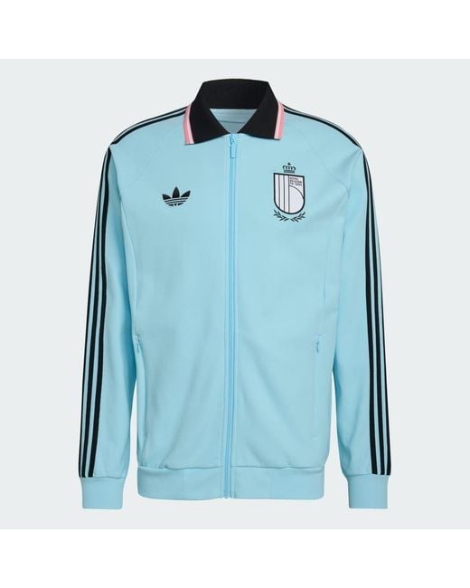 Adidas Blue Belgium Away Anthem Jacket for men