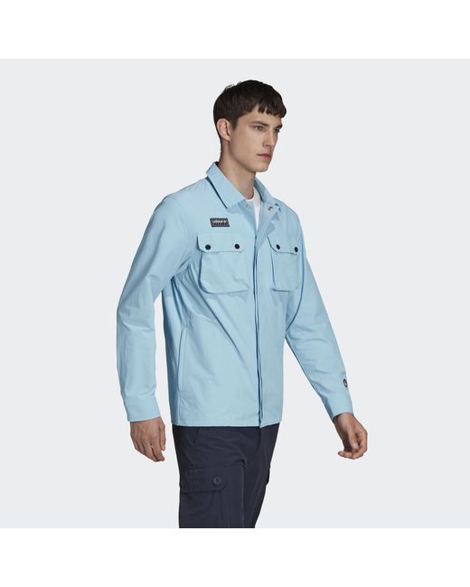 adidas Gilbraith Overshirt in Blue for Men | Lyst UK